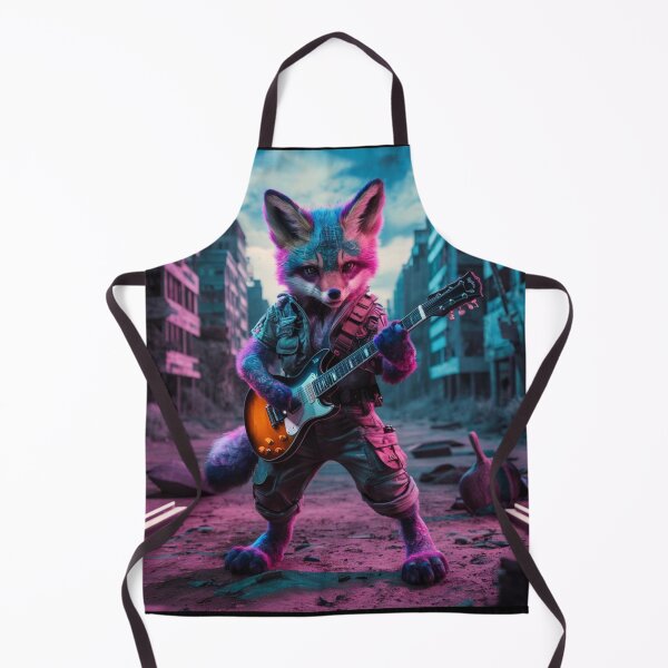 Item preview, Fox Portrait. anthropomorphic fox, fox character, fox guitar designed and sold by FoxVibes.