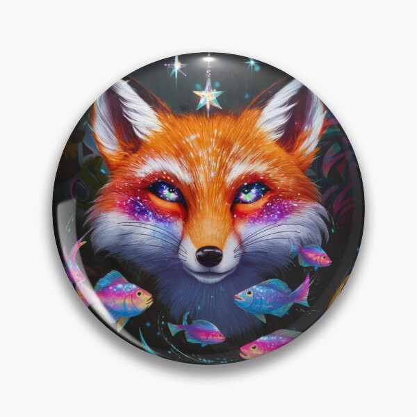 Item preview, Fox Portrait. celestial fox, magical fox designed and sold by FoxVibes.