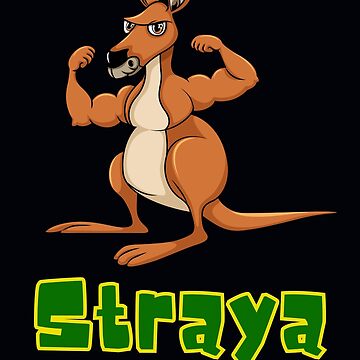 Artwork thumbnail, Straya Strong Kangaroo by warrant311