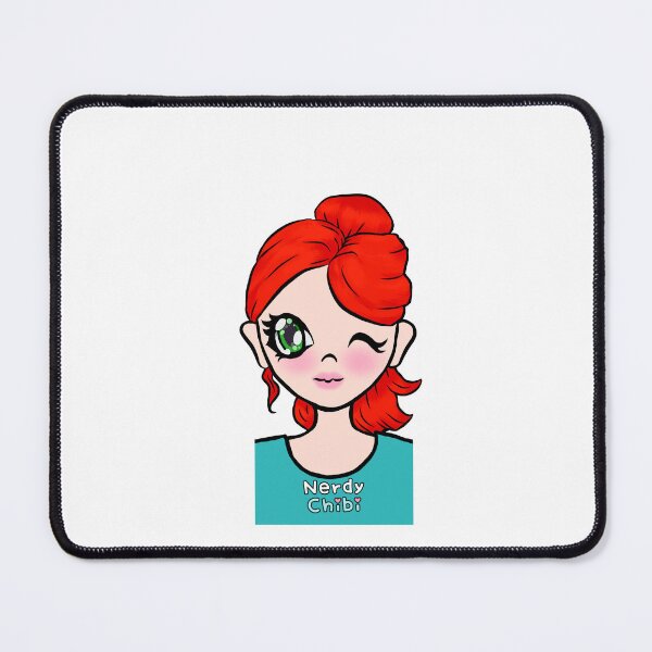 Item preview, Chibi Face redhead cutie - teal shirt  designed and sold by NerdyChibi.
