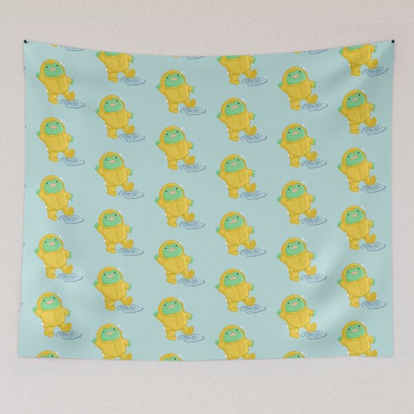 Item preview, Happy frog splashing in puddles designed and sold by FlowMinnow.