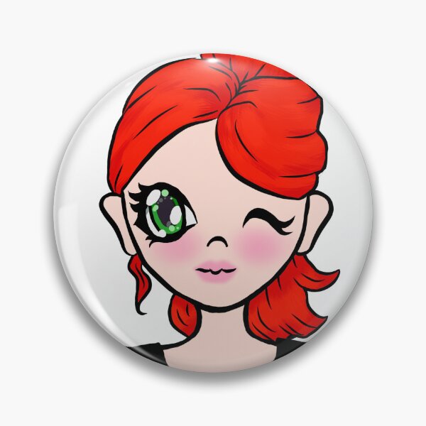 Item preview, Chibi Face redhead cutie - black shirt  designed and sold by NerdyChibi.