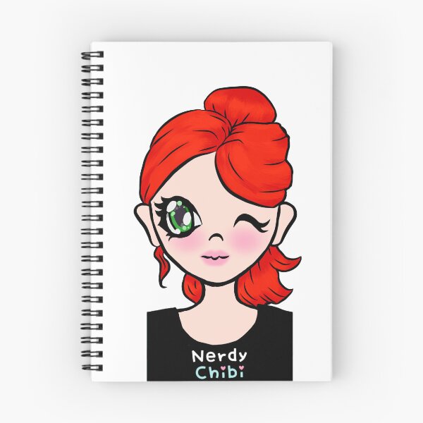 Item preview, Chibi Face redhead cutie - black shirt  designed and sold by NerdyChibi.