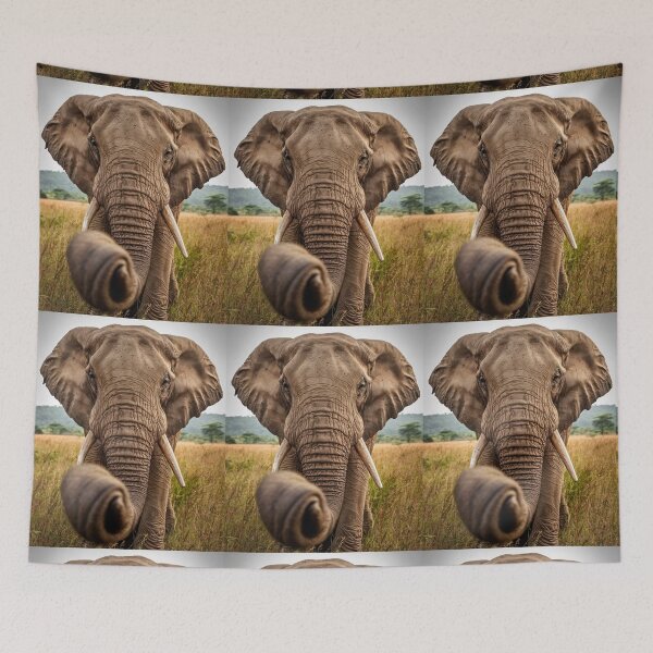 Item preview, Elephant Portrait. wide angle, fisheye designed and sold by ElephantVibes.