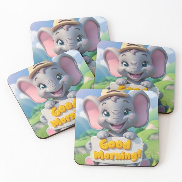 Item preview, Elephant Portrait. cute elephant, good morning designed and sold by ElephantVibes.