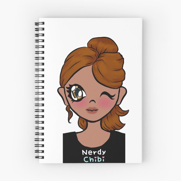Item preview, Chibi Face brunette cutie - black shirt  designed and sold by NerdyChibi.