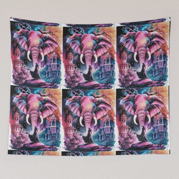 Item preview, Elephant Portrait. celestial elephant, magical elephant designed and sold by ElephantVibes.