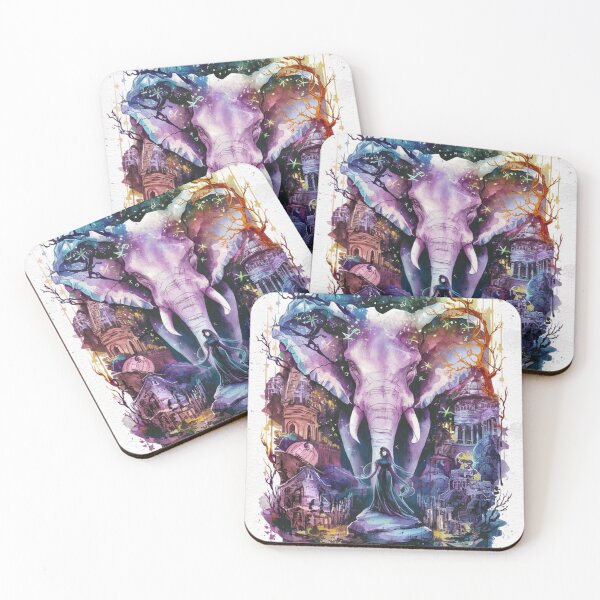 Item preview, Elephant Portrait. celestial elephant, magical elephant designed and sold by ElephantVibes.