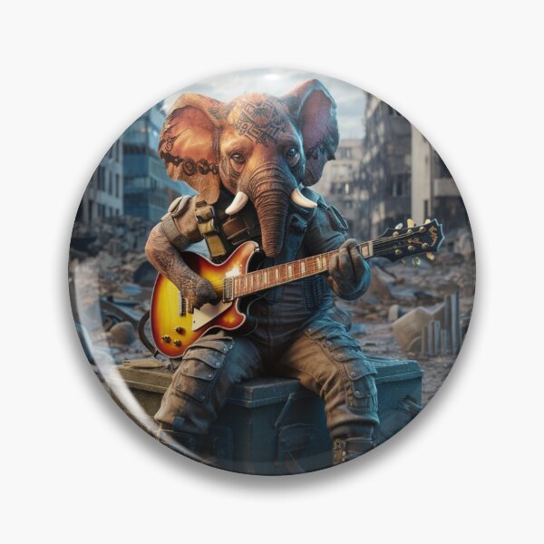 Item preview, Elephant Portrait. elephant guitar, anthropomorphic elephant, elephant character designed and sold by ElephantVibes.