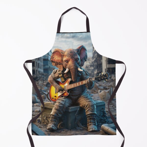 Item preview, Elephant Portrait. elephant guitar, anthropomorphic elephant, elephant character designed and sold by ElephantVibes.