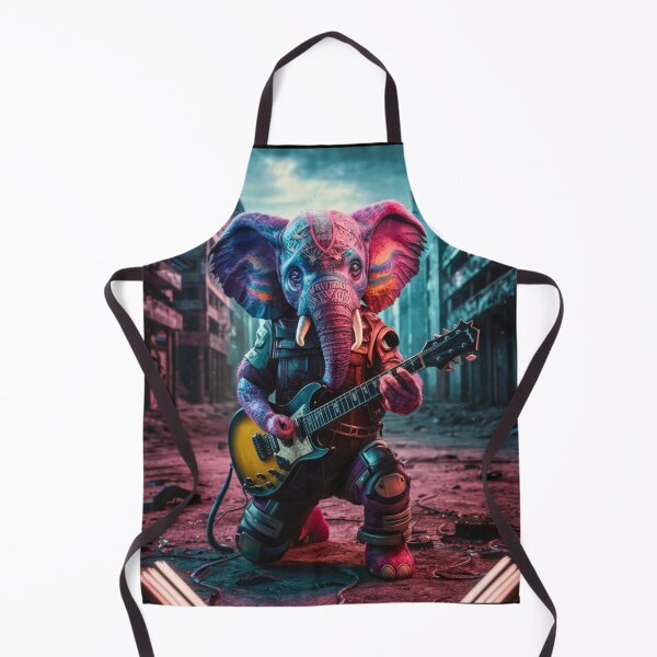 Item preview, Elephant Portrait. elephant guitar, anthropomorphic elephant, elephant character designed and sold by ElephantVibes.