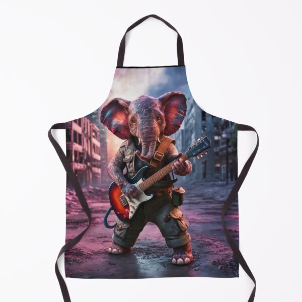 Item preview, Elephant Portrait. elephant guitar, anthropomorphic elephant, elephant character designed and sold by ElephantVibes.