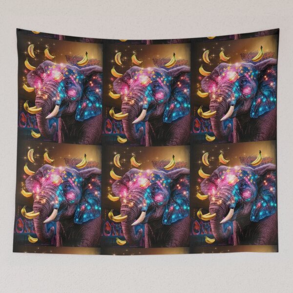 Item preview, Elephant Portrait. celestial elephant, magical elephant designed and sold by ElephantVibes.