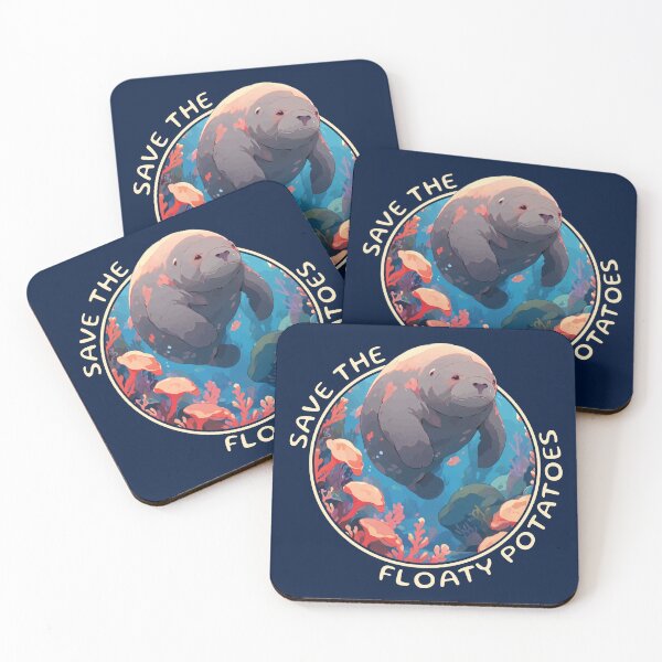Item preview, Save The Floaty Potatoes Funny Manatee Quote designed and sold by thecatcouch.