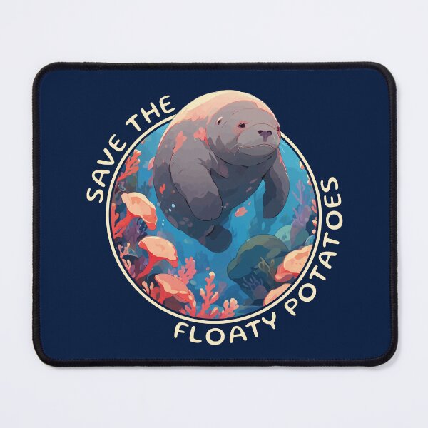 Item preview, Save The Floaty Potatoes Funny Manatee Quote designed and sold by thecatcouch.