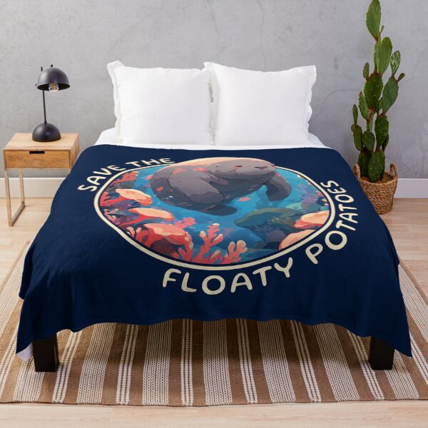 Item preview, Save The Floaty Potatoes Funny Manatee Quote designed and sold by thecatcouch.