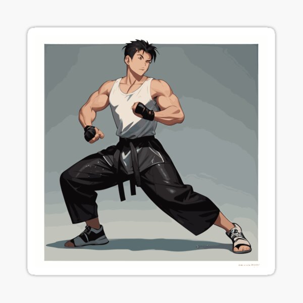 From Champion Fighter to Peace Seeker: A Man's Journey from '90s Glory to Inner Harmony Sticker