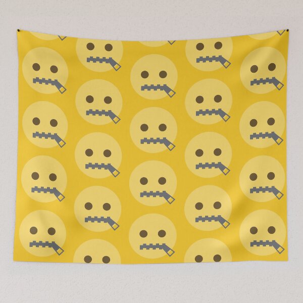 Item preview, Zipper Mouth Lips Are Sealed Emoji designed and sold by patternsbyposh.
