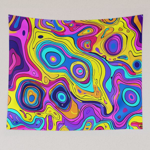 Item preview, Art By Minga Vibrant Psychedelic Abstract Design designed and sold by Artbyminga.