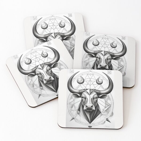 Item preview, Taurus, astrological sign in the zodiac, abstract drawing designed and sold by lonelymoony.