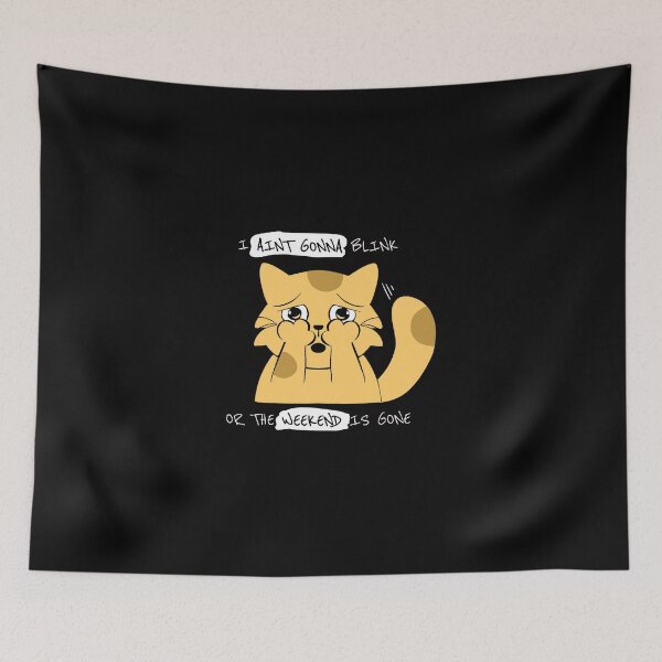 Item preview, Monday again - cat humor - Blue monday - Almost monday designed and sold by stayartsy07.