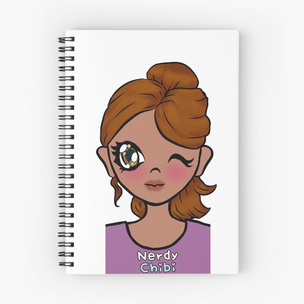 Artikelvorschau, Süße Brünette mit Chibi-Gesicht - lila Hemd entworfen und verkauft von NerdyChibi.