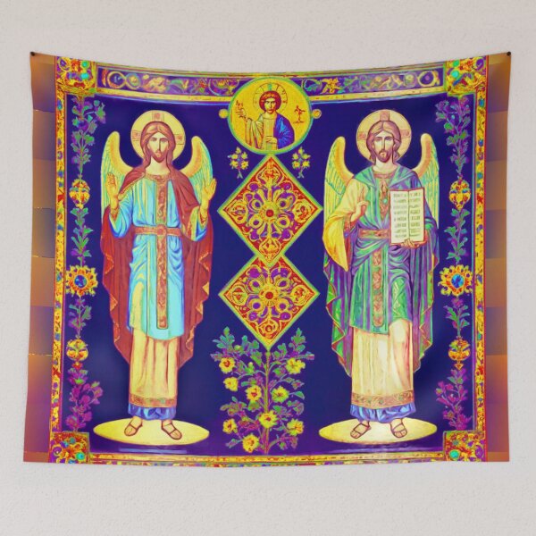 Item preview, Celestial Harmony: Byzantine Angelic Duo designed and sold by Sanctum Icons.