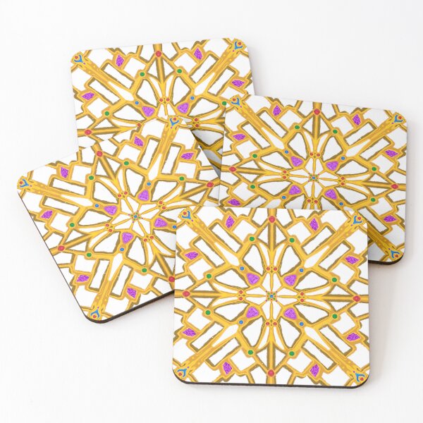 Item preview, Repeating Colorful Mandala Design - Golden Lattice of Jewels designed and sold by mikaylawiser.