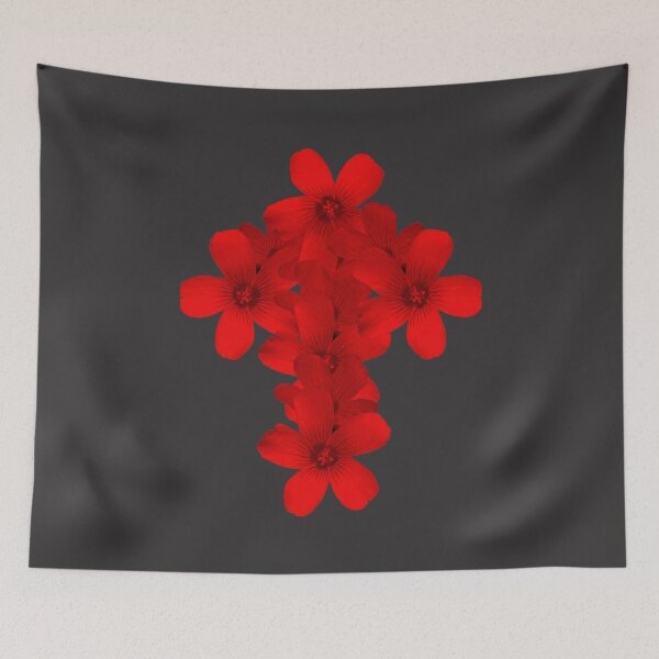 Item preview, Geometric Floral Crucifix Gothic Idea Really Red designed and sold by somersbyman.