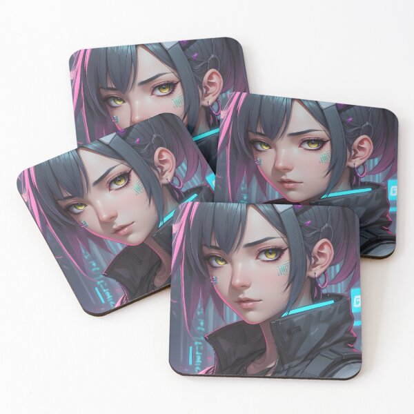 Item preview, Cyberpunk Anime Female Portrait (Spring Edition) designed and sold by papi1998.
