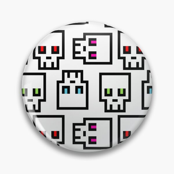 Item preview, Cool Simple Pixel Skull Pattern designed and sold by EWNDesigns.
