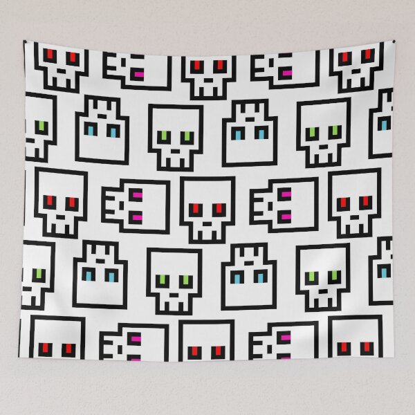 Item preview, Cool Simple Pixel Skull Pattern designed and sold by EWNDesigns.