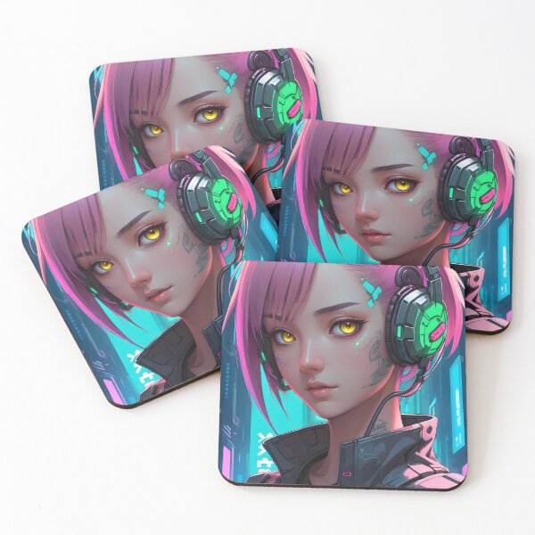 Item preview, Cyberpunk Anime Female Portrait (Spring Edition) designed and sold by papi1998.