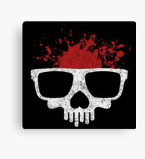 Nerdy skull for geeks Canvas Print