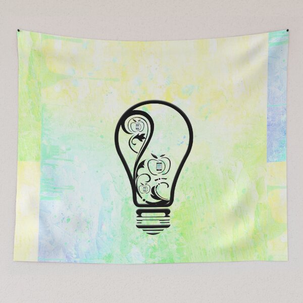 Item preview, Creative Lightbulb on Green and Yellow Background designed and sold by InfoBytes Academy.