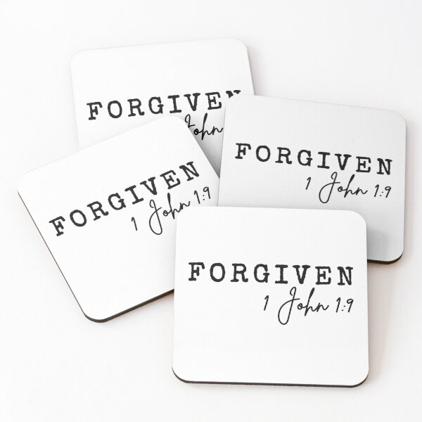 Item preview, Forgiven, 1 John1:9,  Black design designed and sold by MoriaStore.