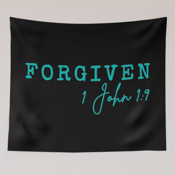 Item preview, Forgiven, 1 John1:9,  sky blue design designed and sold by MoriaStore.