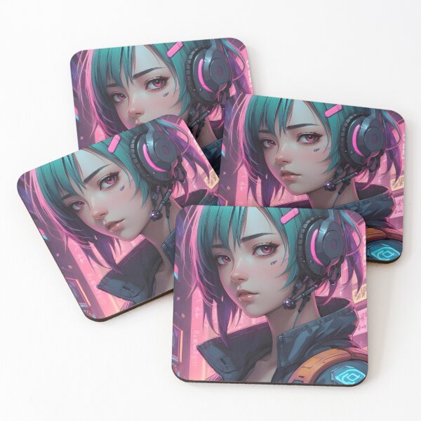 Item preview, Cyberpunk Anime Female Portrait (Spring Edition) designed and sold by papi1998.