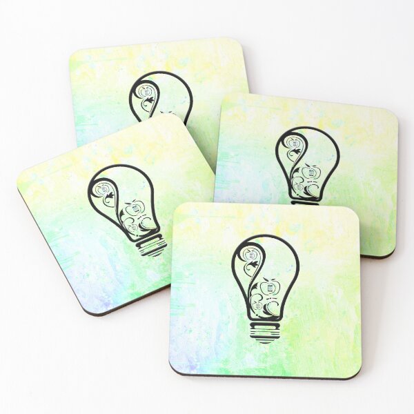 Item preview, Creative Lightbulb on Green and Yellow Background designed and sold by InfoBytes Academy.