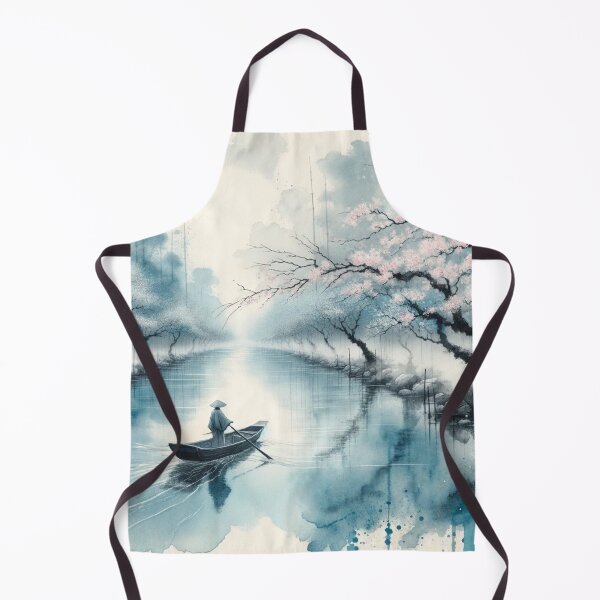Item preview, Ronin rowing a small boat under the cherry blossoms designed and sold by k-ta1104.