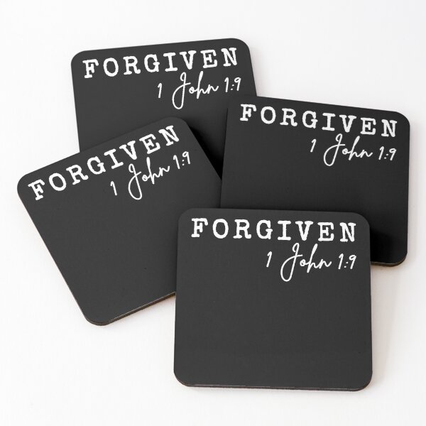 Item preview, Forgiven, 1 John1:9,  white design designed and sold by MoriaStore.