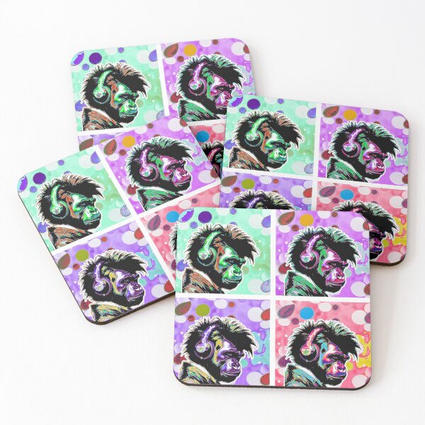 Item preview, Cool colorful gorilla pop art print  designed and sold by Roxburylane.
