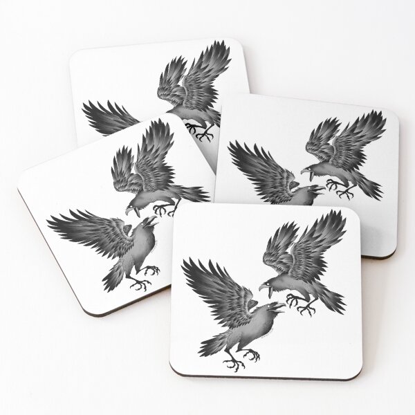 Item preview, Huginn and Muninn Odin's Ravens designed and sold by bridolanart.
