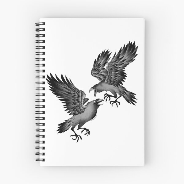 Item preview, Huginn and Muninn Odin's Ravens designed and sold by bridolanart.