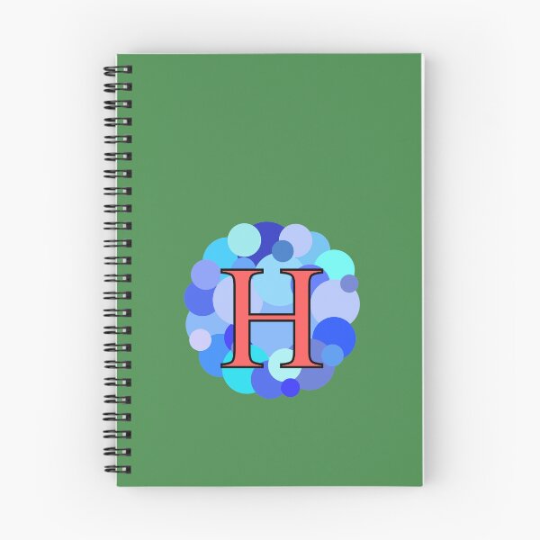 Item preview, Blue Bubbles Upper Case Letter H Monogram designed and sold by MGonline.