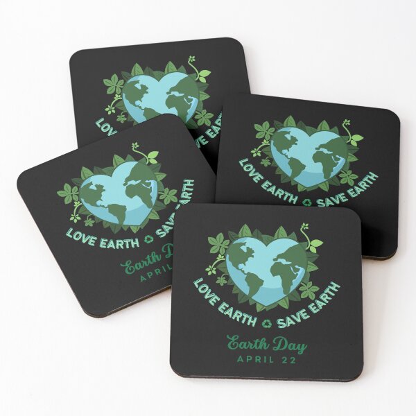 Item preview, Love Earth Save the Earth. Earth Day April 22. Go Green, Recycle | Heart Shaped World Globe with Leaves Earth Day Awareness designed and sold by moproconcepts.