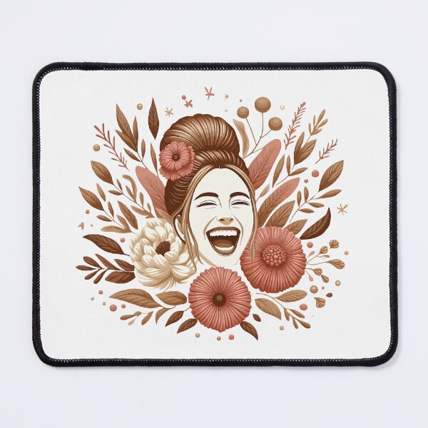 Item preview, Botanical Bliss: Woman in Floral Embrace Illustration designed and sold by FarBeyound.