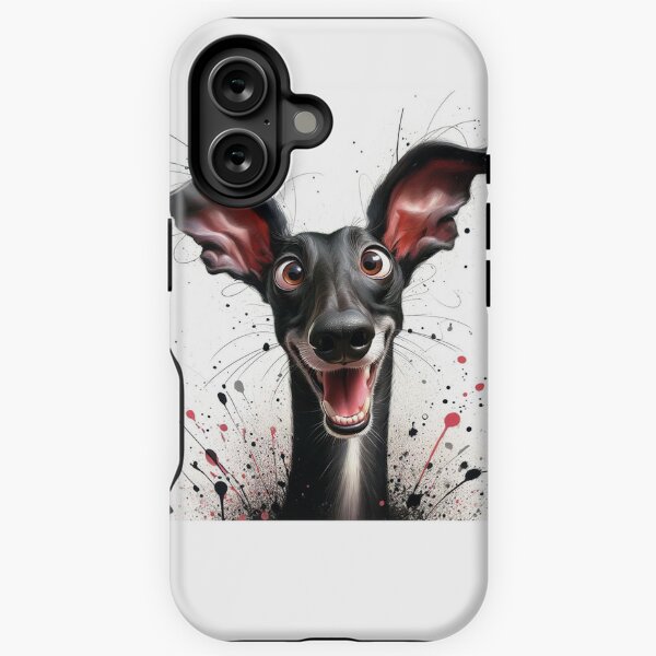 Item preview, Funny Black Greyhound Pop Art style designed and sold by Betty Maria Dig Art.