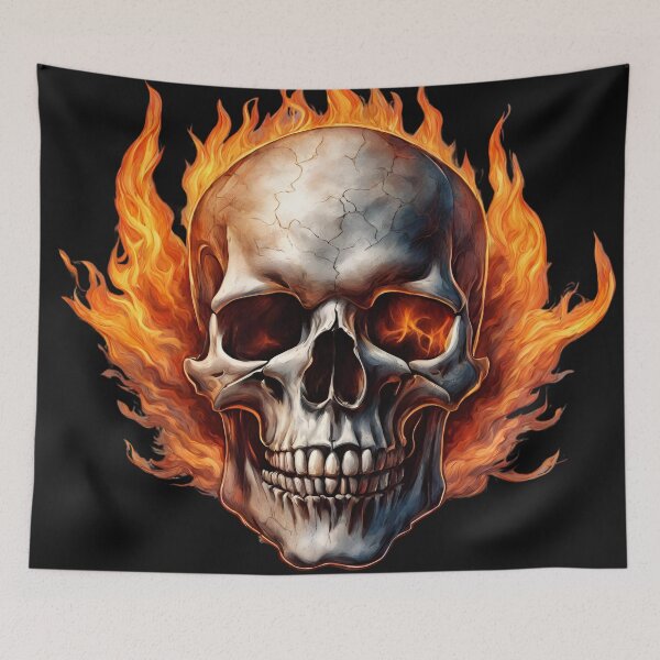 Item preview, Skull on fire designed and sold by StyleSketch.