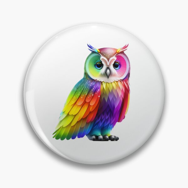 Item preview, Cute rainbow owl bird  designed and sold by Animalpetslover.